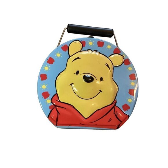 Vintage Winnie The Pooh Tin Storage Container Mini Lunch Box - Picture 4 of 10